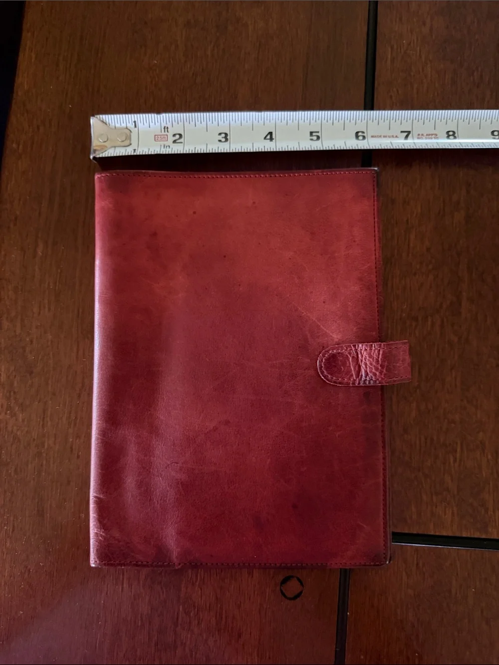 Vintage Coach Travel Wallet in Red Water Buffalo Leather